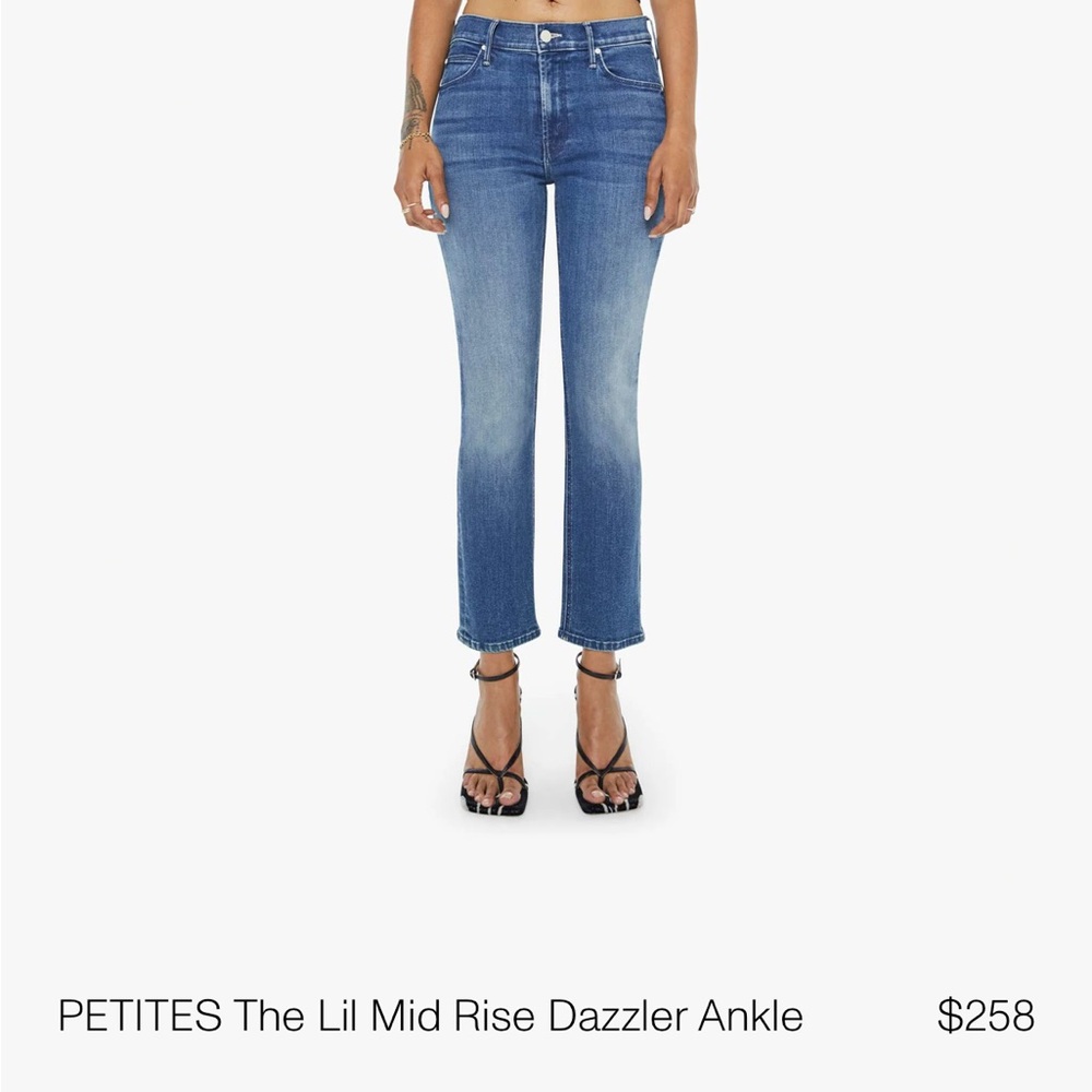Mother Blue Mid Rise Ankle Jeans